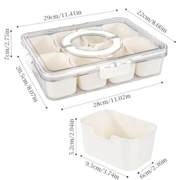 Unbreakable Tritan Snackle Box Container with Lid