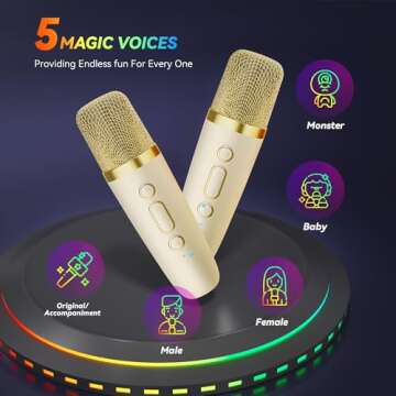 Bluetooth Karaoke Machine for Kids & Adults