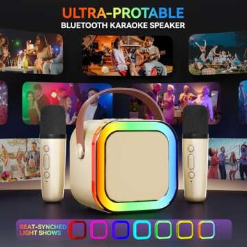 Bluetooth Karaoke Machine for Kids & Adults