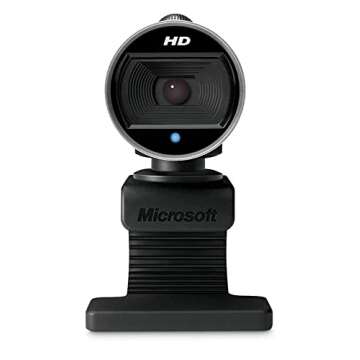 Microsoft LifeCam Cinema,Webcam with built-in noise cancelling Microphone, Light Correction, USB Connectivity, for video calling on Microsoft Teams/Zoom, compatible with Windows 8/10/11/ Mac