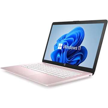 HP 14" HD Laptop with Windows 11 - Dale Pink Renewed