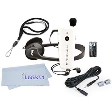 Williams Sound Pocketalker Ultra 2.0 - Personal Sound Amplifier with Liberty Cloth