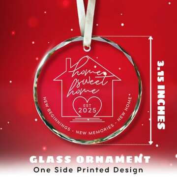 Housewarming Gifts for New Home - 2025 Glass Ornament