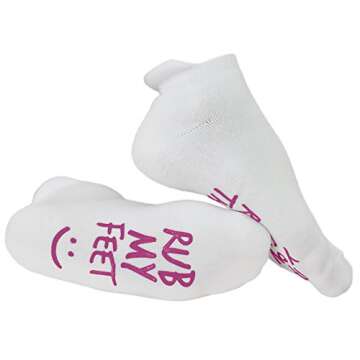 Kindred Bravely Labor and Delivery Inspirational Fun Non Skid Push Socks for Maternity - Rub My Feet