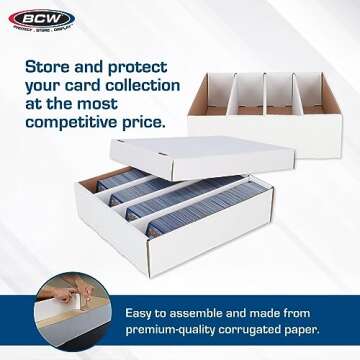 BCW Monster Box - 1ct Trading Card Storage Box | Holds 3200 Cards | Sports & Trading Card Storage