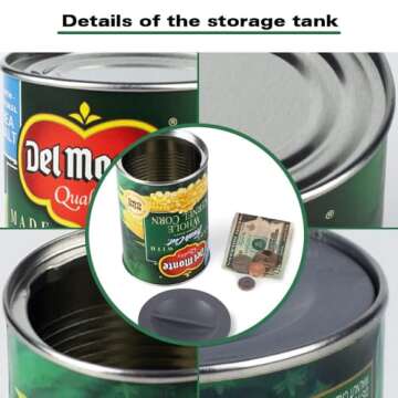 Mealivos Fake Can Diversion Safe，Perfect for Hiding Storage Key，Cash ，Jewelry， Card，Coins-Keep Your Valuables Safe-Corn