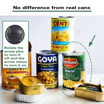 Mealivos Fake Can Diversion Safe，Perfect for Hiding Storage Key，Cash ，Jewelry， Card，Coins-Keep Your Valuables Safe-Corn