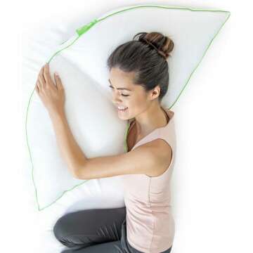 Sleep Yoga® Side Sleeper Pillow - The Best Side Sleeper and Arm Rest Pillow Ergonomically Designed to Offer Perfect Support for Side Sleeping
