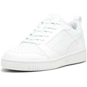 Puma Mens Rebound V6 Low Lace Up Sneakers Shoes Casual - White