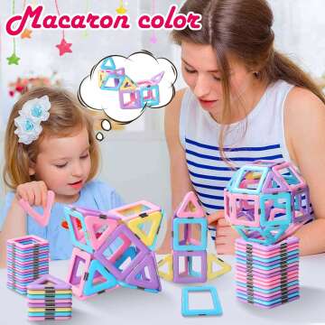 Magnetic Tiles for Kids 3-6 Years - Fun Gifts