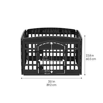 IRIS USA 4-Panel Dog Playpen, Foldable & Customizable