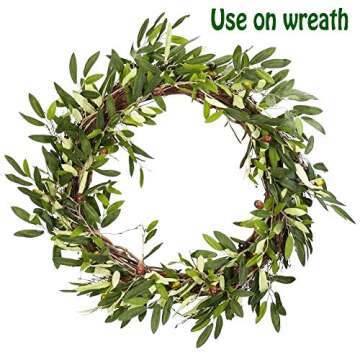 JD ARTIFICIAL PLANTS 3PCS 38" Artificial Olive Branches with Fruits Fake Greenery Plants Twig Picks for Home Décor Office Restaurant Wedding Garden Patio Shop Window Photography Props（3 in Pack）