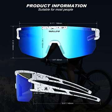 Polarized Sports Sunglasses,UV401 Protection Outdoor Glasses for Men Women Youth Baseball Cycling Running Driving Golf