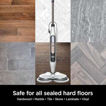 Shark S8201 Steam & Scrub with Steam Blaster Technology All-in-One Hard Floor Steam Mop with 3 Steam Modes & LED Headlights, Mint (Renewed)