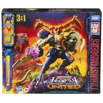 Transformers Legacy United Commander Class Beast Wars Universe Magmatron, 10-inch 3-in-1 Converting Action Figure, 8+