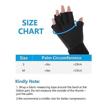 Luguiic Finger Arthritis Compression Ice Glove for Women and Men, Adjustable Wrist Strap Hand Wrist Ice Pack Pain Relief for Arthritis, Carpal Tunnel, Tendinitis Cold&Heat Therapy S Pack of ONE