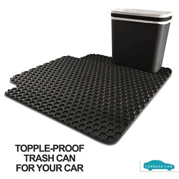 Carbage Can Premium Car Trash Can with Floor Mat Clip and Bag Securement Band | Keep Car Tidy with This 100% Water-Proof Car Trash Bin | Durable Car Garbage Can Suitable for Any Place in Your Vehicle