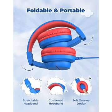 iClever Kids Headphones: Safe & Fun for School