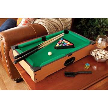 Mainstreet Classics 20-Inch Table Top Miniature Billiard/Pool Game Set