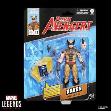 Marvel Legends Series Daken (Wolverine), Dark Avengers #1 (2009) Comics-Inspired Collectible 6-Inch Scale Action Figure with Character-Sized Comic Accessory