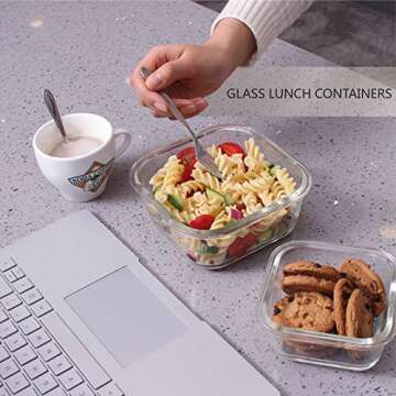 18-Piece Glass Food Storage Set - BPA-Free & Leak-Proof