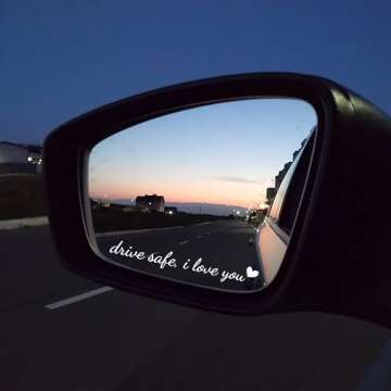 I Love You Drive Safe Mirror Sticker for Women