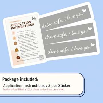 I Love You Drive Safe Mirror Sticker for Women