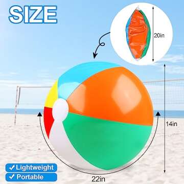 REGUICORP 2 Pack 20 Inch Beach Balls for Kids - Fun for Summer!