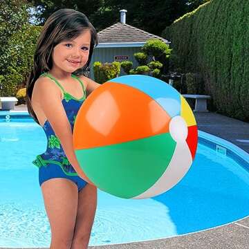 20 Inch Beach Balls for Kids - 2 Pack