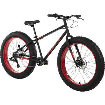 Huffy Hardtail Mountain Bikes for Men and Women, 24/26/27.5 Inch Sizes, Fat Tire Mountain Bike Option Available, Multiple Colors, Front Suspension, Kickstand Included