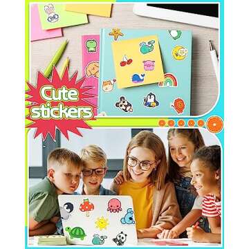 Apakkai 600Pcs Waterproof Stickers for Kids & Teens