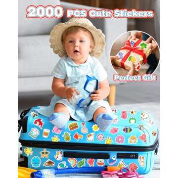 Cute Waterproof Stickers for Kids & Teens - 600Pcs