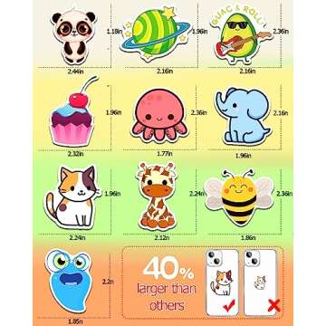 Cute Waterproof Stickers for Kids & Teens - 600Pcs