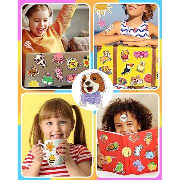 Cute Waterproof Stickers for Kids & Teens - 600Pcs