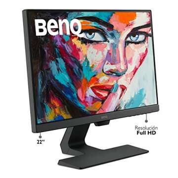 BenQ GW2280 Eye Care 22 Inch 1080P Slim Bezel Monitor | Optimized for Home & Office with Adaptive Brightness Technology