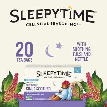 Celestial Seasonings Sleepytime Tea - Wellness Sinus Soother, Caffeine Free - 20 Tea Bags Box