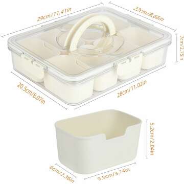 Snackle Box Container for Portable Snack Platters