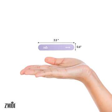 ZMOI Professional Mini Nail File – 12 Stylish - Practical Fingernail File Pack for Natural and Acrylic Nails 100/180 Emery Boards (Macaroon Color)