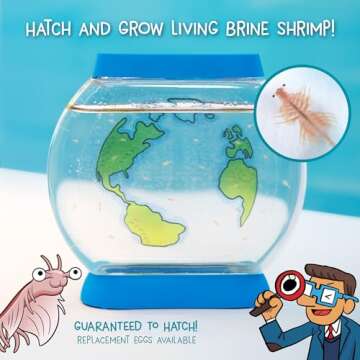 Wow in The World SEA Creatures Aquarium | Hatch & Raise Real Brine Shrimp (Easy Care), Customizable Tank, Companion Audio Content, Bonus Reusable Science Tool, STEM Toy for Kids 6+ by Thames & Kosmos