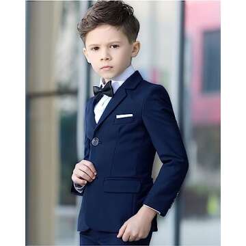 YuanLu Boys 5 Piece Slim Fit Formal Suit Set