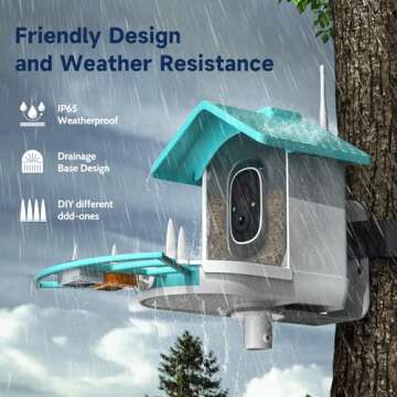 BYRANKE Smart Bird Feeder with AI Camera & Solar Panel