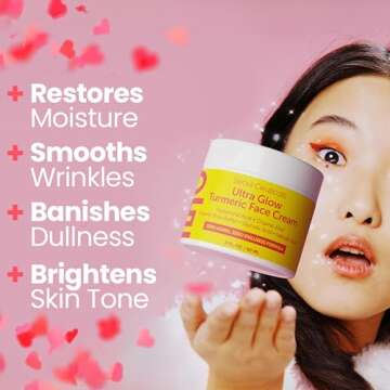 SeoulCeuticals Korean Skin Care Turmeric Cream – Korean Face Moisturizer for Dull Dry Skin - Korean Beauty Skincare K Beauty for Glowing Skin 2oz