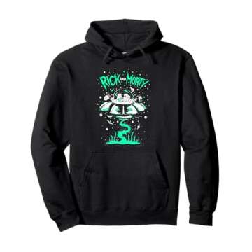 Rick and Morty Rick and Morty Spaceship 2 Color Pullover Hoodie