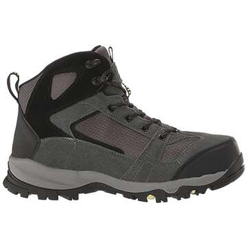 Eddie Bauer Lincoln Waterproof Hiking Boots for Men Multi-Terrain Flexible Supportive Design, Charcoal, 10