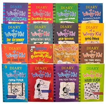 Jeff Kinney Diary of a Wimpy Kid 16 Books Collection Set, Complete Series 1-16 Books of Boxed Set, Paperback (2022030012)