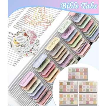 Bible Study Supplies Journaling Kit with Tabs and Highlighter, Notebook and Pen Case, Bible Annotation kit, Bible Study Group Essentials Accessories Set for Women Students Beginner Christian Gifts