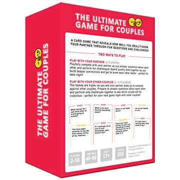 The Ultimate Game for Couples, Great Conversations and Fun Challenges for Date Night - Perfect Romantic Gift for Couples