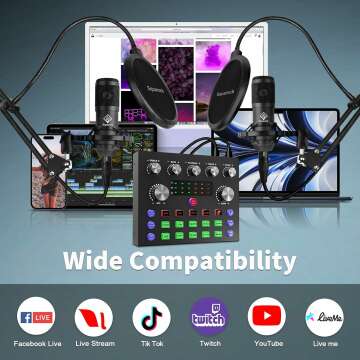 Podcast Equipment Bundle - Mixer & Microphone for 2