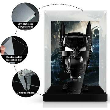 Acrylic Display Box for Lego Batman Cowl 76182