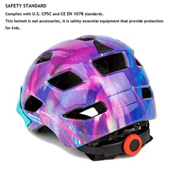 Kids Helmet, Exclusky Kids Bike Helmet Adjustable Safety Lightweight Children Bicycle Helmet for Kids Skating Cycling Scooter Boys and Girls Bicycle Helmets Ages 5-8-14